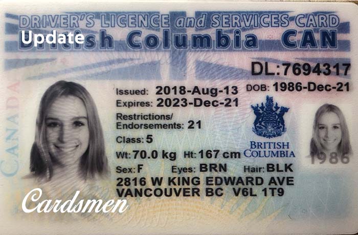 British Columbia Canada Fake ID