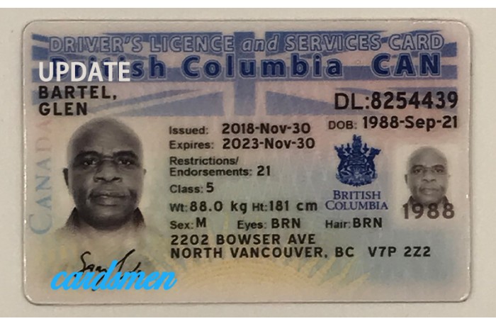 British Columbia CAN IDs